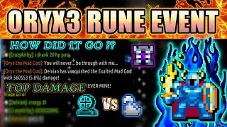 [RotMG] Oryx Sanctuary FREE RUNE event. I got new WHITE! How many deaths and white bags Deivian got.