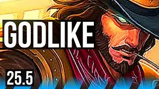 TWISTED FATE vs SYNDRA (MID) | Godlike | KR Challenger | 25.5