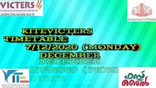 kite victers timetable| Monday | tommorow victers timetable|  7|12|2020