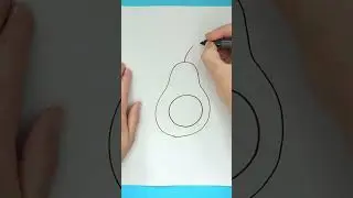 How to draw an avocado easy