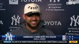 Jasson Domínguez details his approach that led to his walk-off home run to beat the Rangers