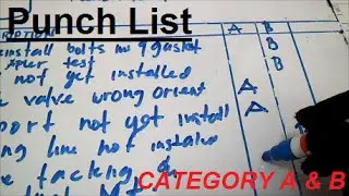 How to Make Punch List Category A, B Part 3 - PipingWeldingNonDestructiveExamination-NDT