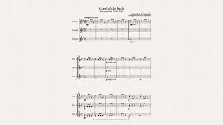 Carol of the Bells arranged for Violin Trio