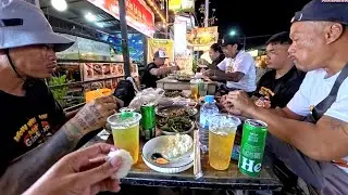 Best Dinner with Lao Deportees and Mark Gin Saap in Vang Vieng, Laos. 