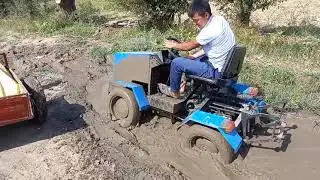 самадельный мини трактор испытание минитрактор 4х4 😎