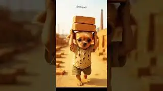 the poor puppy didn't have cake, his rich friends making fun of him