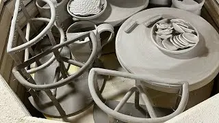 Making a slab and coil bead tree for pottery and ceramics.