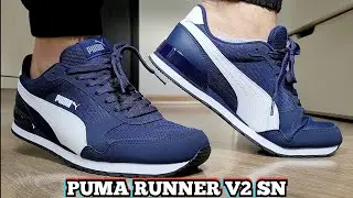 Review T&ecirc;nis Puma Runner V2 Sn Bdp Azul | Comprado Na Netshoes | Demonstra&ccedil;&atilde;o No P&eacute; | On Feet
