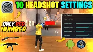 Top 10 Only Red Number Headshot Settings⚡| UMP + M1887 Headshot Settings | SMG Gun Headshot Settings