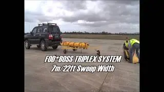 FOD BOSS Triplex Airfield Runway Sweeper