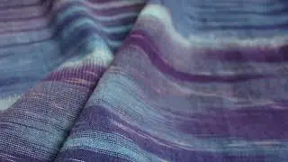 Handwoven Cotton Ikat Fabric - Twilight Blue