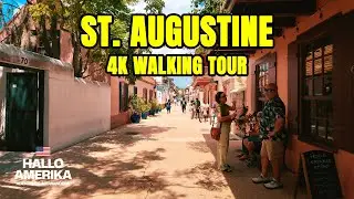 St. Augustine Walking Tour 4K 🇺🇸 | Florida Downtown & Historic City Tour