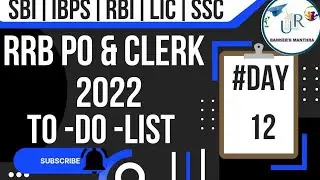 Day-12_To-Do List for RRB PO&CLERK #ibps #rrbpo&clerk #bankexams #urbankersmanthra