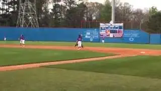 Jason Rooks Guns Out Runner at 2nd