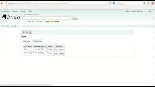 Creating Private and Public Lists in Koha