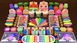 RAINBOW UNICORN !!! Mixing Random Things into Slime!!! Series #189 Satisfying Video!!!