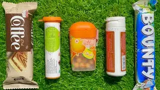 Satisfying video ||I opened the Lotte bubble gums and xylitol with Cake ||ASMR