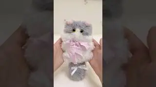 I Made the Cutest Fluffy Kitten 🐱🎀 | Soft Aesthetic DIY#craft #handmade #diy #creative #cute #cozy