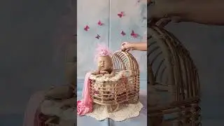Newborn Baby Posing Ideas | Newborn Photoshoot Ideas | Floral Themed Setup for Newborn Photoshoot