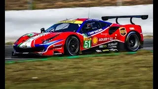 GRID 2019 - FERRARI 488 GTE- MANUAL SHIFTER -  COCKPIT VIEW IN RAIN