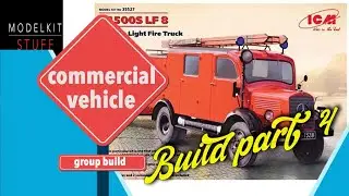ICM light German fire truck, 1/35, Build part 4, completing the build