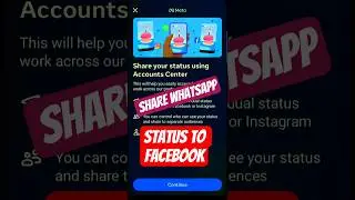 Share Whatsapp status to Facebook Story? #shortsfeed #shorts