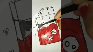 &hearts;️ bright painting 🥰 on glass ❤️ chocolate day 🍫 #relexingvideo #satisfying #shortsfeed #trending