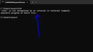 How to Fix vite is not recognized as an internal and external Command Error in Terminal