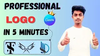 Professional Logo Design in Canva 5 Minutes | Canva Me Logo Kaise Banaye | Canva Free Templates