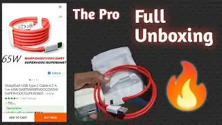 SharpDart USB Type C Cable 6.5 A 1 m 65W DART/WARP/VOOC. Unboxing bata cable@thepro0008 #datacable