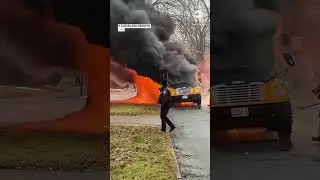 Ohio school bus driver praised for saving children from burning vehicle