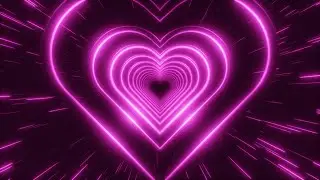 Neon Pink Tender Heart. 4K 60fps Loop