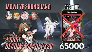 4 COST M0W1 Ye Shunguang 65K The Defiler Kill | New Deadly Assault (S28) | ZZZ Zenless Zone Zero 2.5