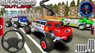 Juegos De Carros Largo-Coches De Polic&iacute;a Mega Monstruo Multijugador Juego-Offroad Outlaws Gameplay.