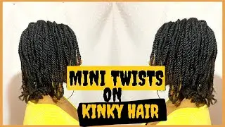 Mini Twists On 4C Natural Hair| Yaa Dodouwa