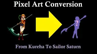 🎨 Sailor Saturn Dodge 1st Frame Pixel Art Conversion Time Lapse  From Daemon Bride To Arcade Style🎨