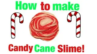 DIY CANDY CANE SLIME! How to make candy cane slime!