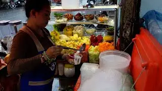 Amazing Smoothie and Fruits Salad Making | Smoothie Lady!