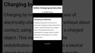 Define Charging by Induction #science