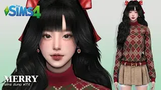 IN CAS : Merry ในเกมส์ The Sims4 | Create a Sim ( SIMS DUMP) 🎅🤶🎄