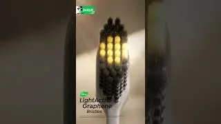 Light on, bacteria gone with Darlie Charcoal Spiral Graphene Toothbrush!