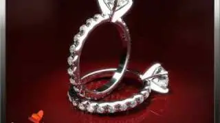 18k White Gold 0.54ct French Cut Pave Diamond Eternity Ring