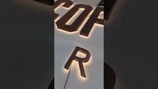 Golden Matt Brushed Steel Reverse light Acrylic base | 3D sign Board Stainless steel | MashaAllah ❤️