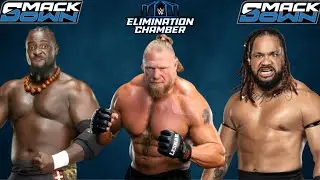 Brock Lesnar Vs Jacob Fatu Vs Oba Femi [Elimination Chamber Qualifier] - WWE 2K25