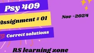 psy 409 ASSIGNMENT 1 solution 2024 |100%correct solution