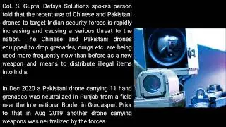 Defsys Solutions Delivered Counter Drone Systems to Indian Forces: Col. S.Gupta
