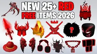 HURRY! GET 25+ FREE RED ITEMS & RED HAIR ON ROBLOX 2026! 🔴 (0 ROBUX)