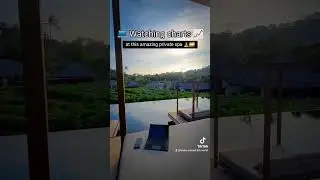 Watching charts at the spa 🧖&zwj;♂️💻🌄