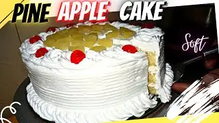 No Oven Vanilla Pineapple Cake Recipe || Soft and juicy pineapple cake by Pure Zaika
