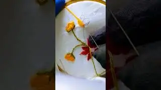 hand embroidery work #🪡🧵🧵simple design YouTube short viral video please follow subscribe me #
